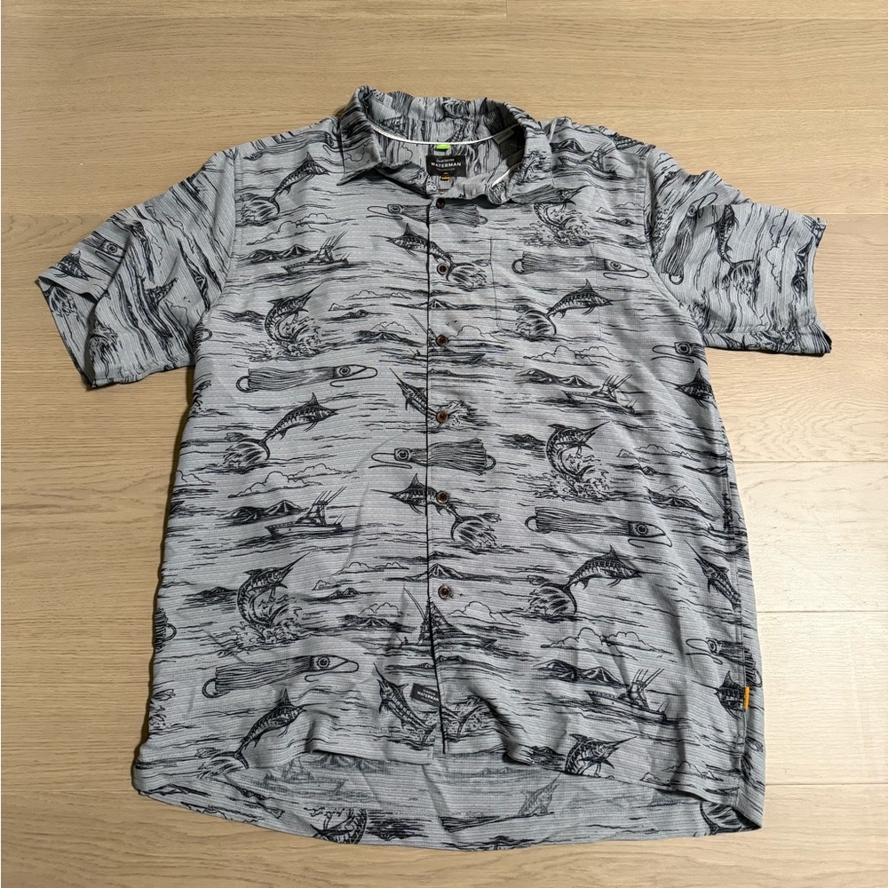 Quiksilver Gray Graphic Men's Shirt